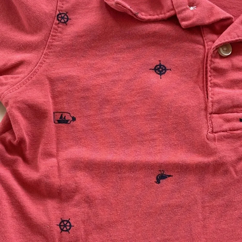 4/$10 - Carter’s Toddler Boys Summer Nautical Polo Cotton T Shirt